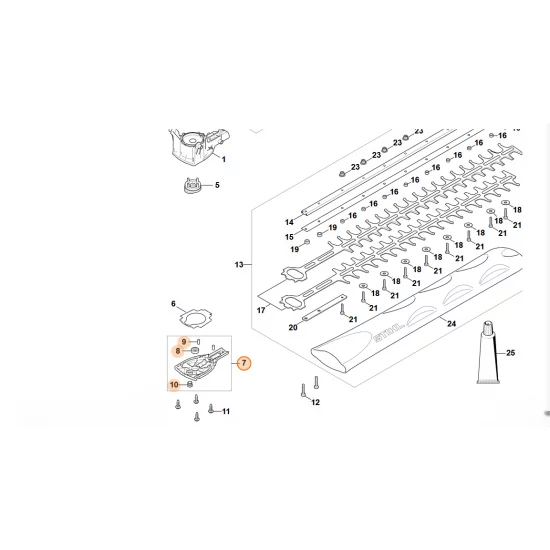 STIHL  Pokrywa przekładni HA07 640 5801